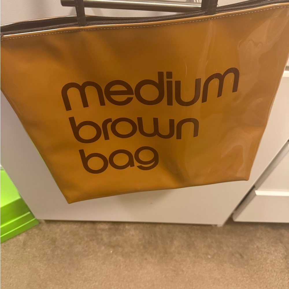 Brown Minimalist Canvas Tote Bag
